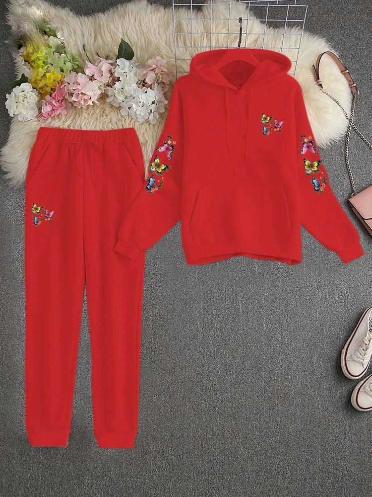 Ladies Hooded Style Winter Fleece Tracksuit