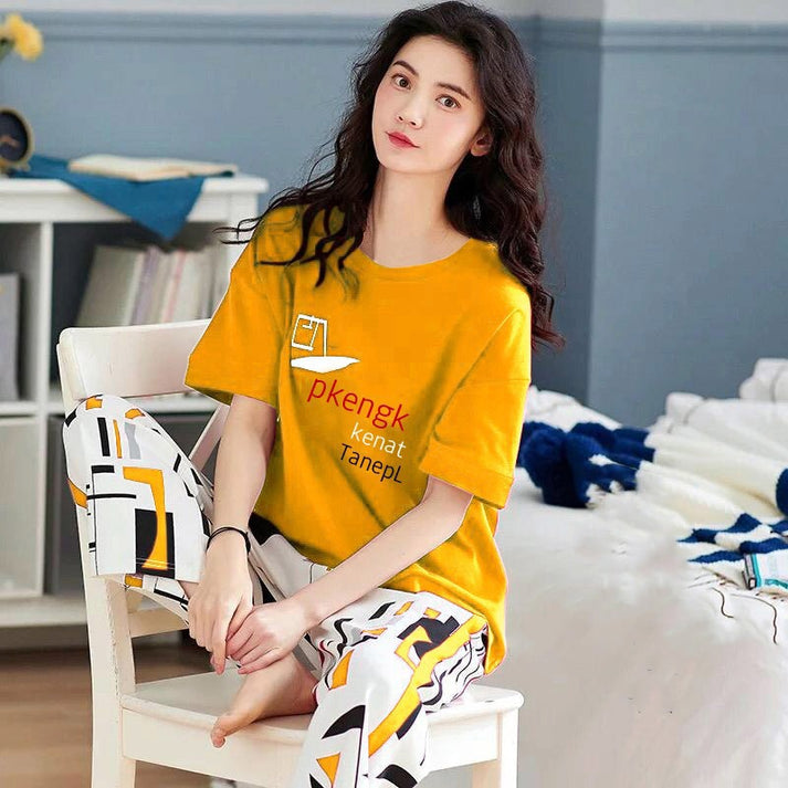 PK Eng Yellow Female Nightsuit