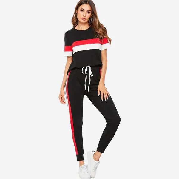 Triple Colour Double Panel Tracksuit for Women